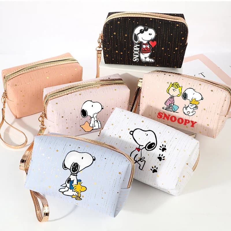 Snoopy Cosmetic Makeup Bag Portable Zipper Bag Waterproof Travel Bag Women's Bag Organizer Case Birthday Gift