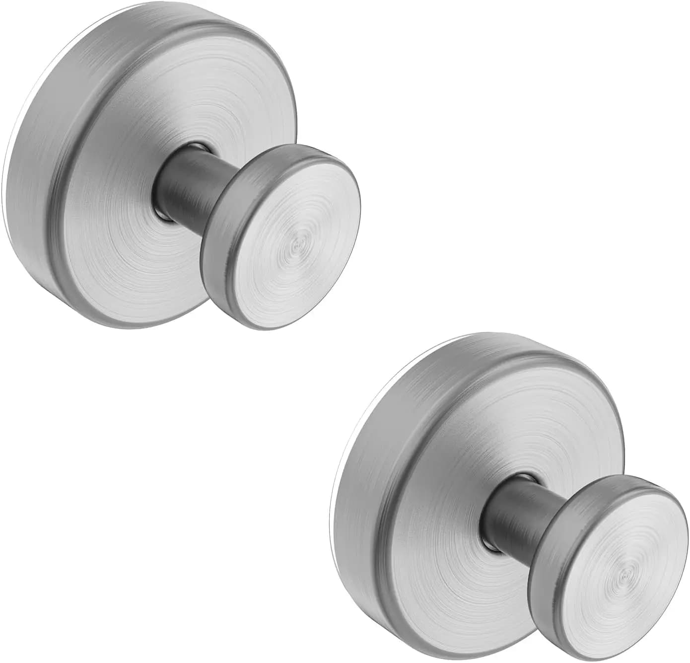 Ganci a ventosa per doccia, ganci rimovibili per asciugamani per porta in vetro del bagno, argento - Confezione da 2