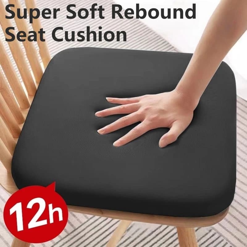 Cuscino del sedile ergonomico in memory foam, rimbalzo lento, quadrato di grandi dimensioni, tessuto lavorato a maglia in poliestere, per sedie da ufficio Cuscino del seggiolino auto