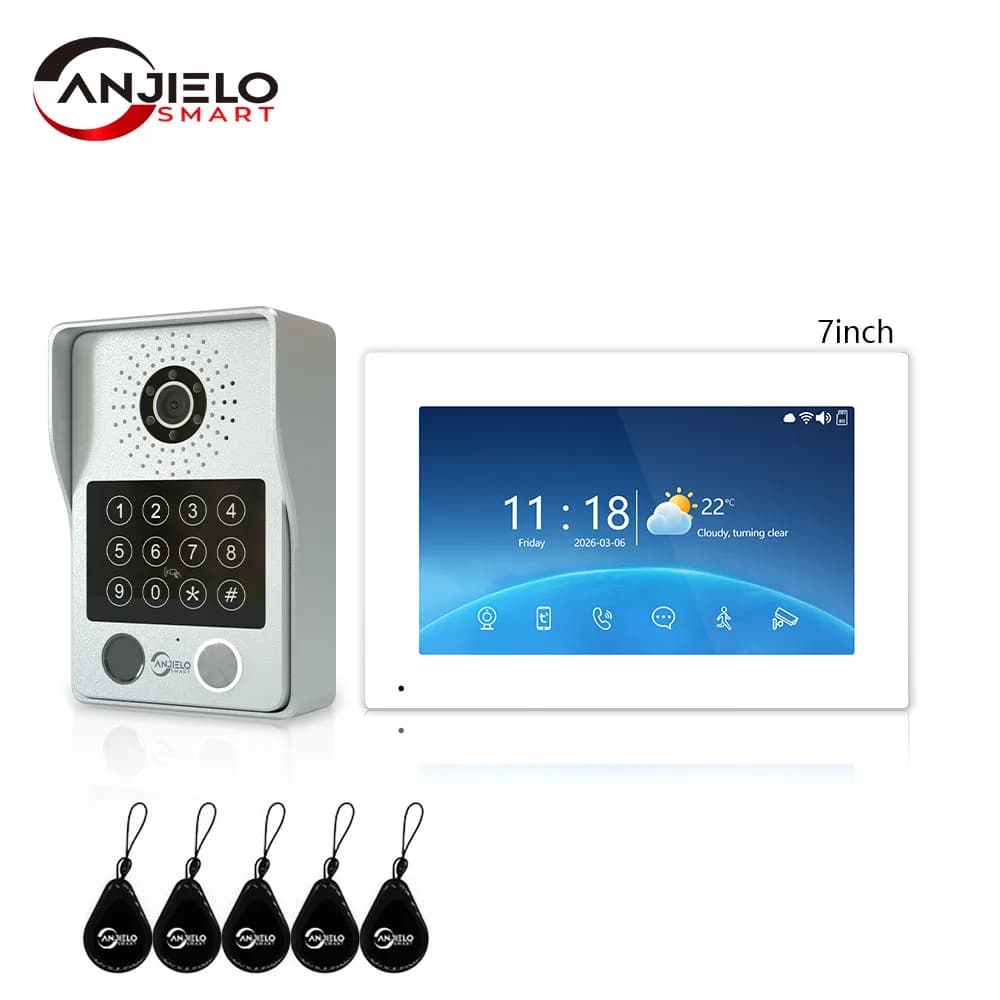 ANJIELO SMART per Te: Telecamera di Sorveglianza, Monitor, Automazione Domestica, Citofono, Campanello, Serratura Intelligente, Assistente per la Sicurezza e Protezione
