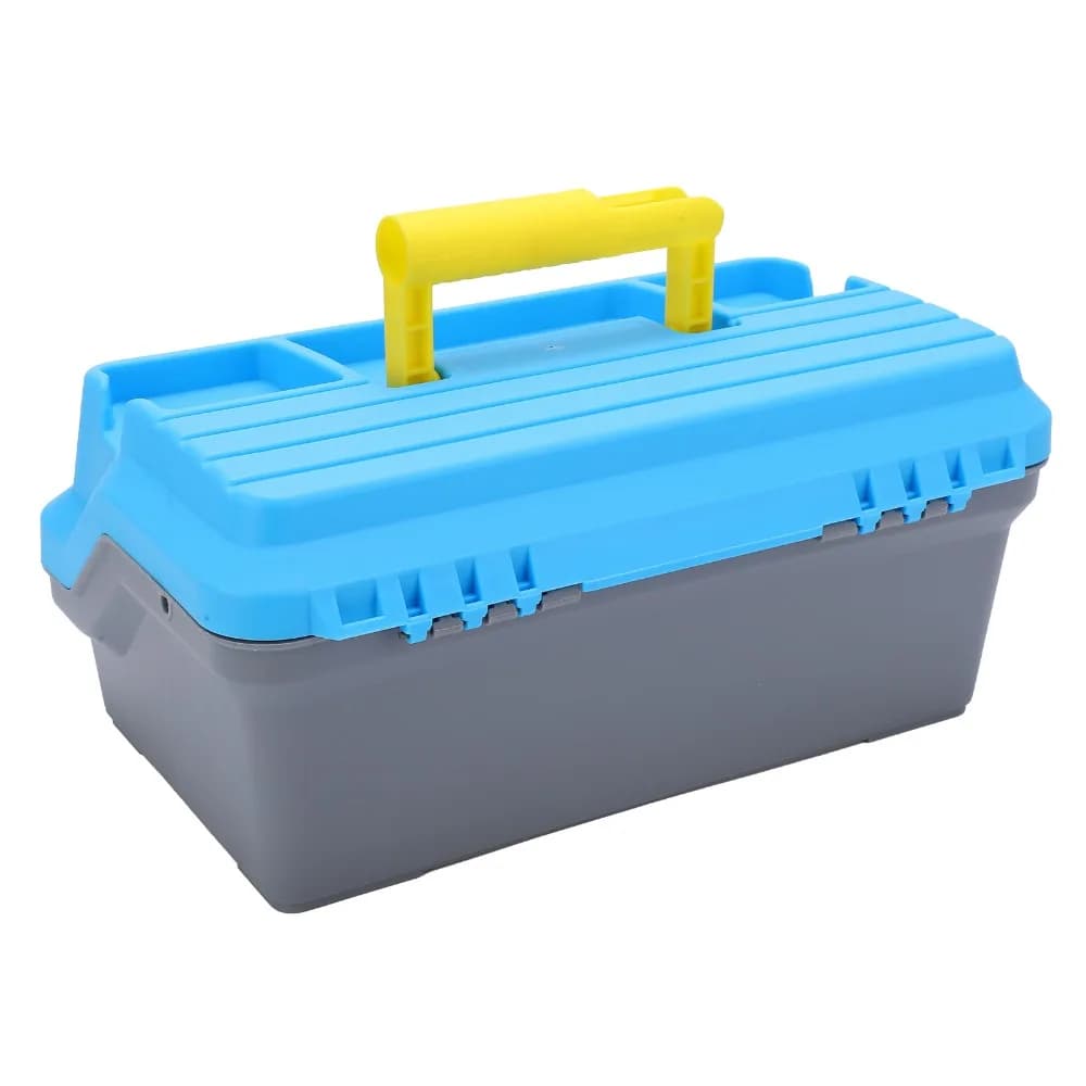 Scatola per Attrezzatura da Pesca in ABS a Tre Strati con Manico Ergonomico, Contenitore Multifunzionale con Scomparti Multipli per Esche