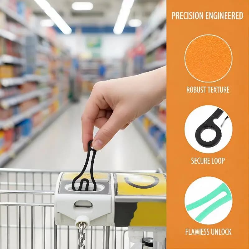 Portachiavi con Token per Carrello della Spesa, Set di 10 Pezzi Stampati in 3D, Strumento di Sblocco per Carrelli da Supermercato per Uso Quotidiano