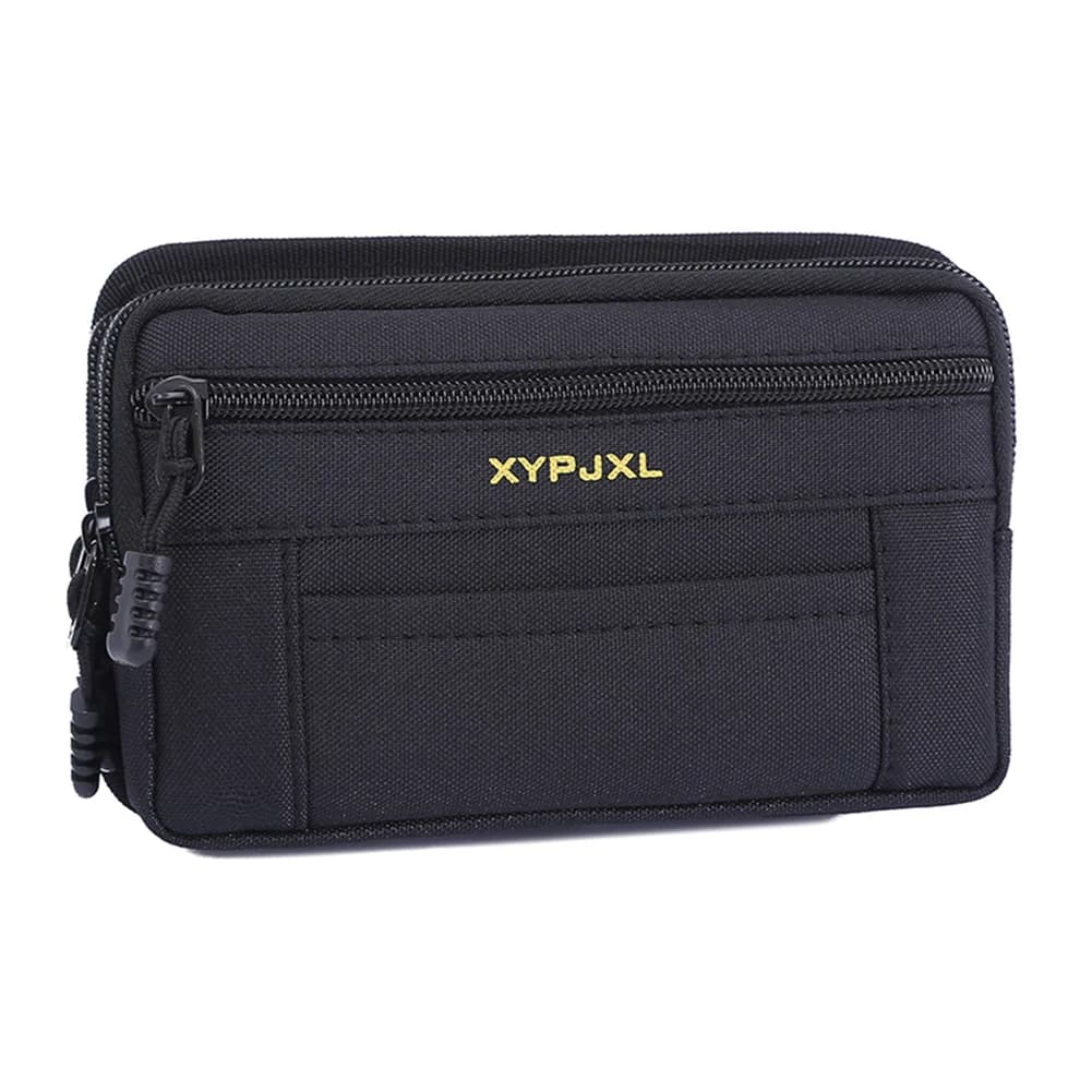 Men's bag in cell phone canvas Mini coin small square belt bags Multi-spartment pouch wallet man pocket Design pouch