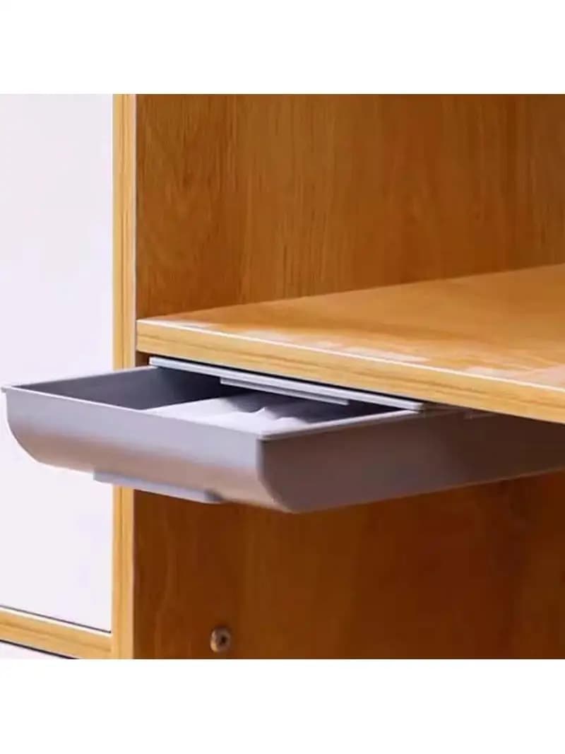Nuovo cassetto a scomparsa per scrivania, portaoggetti multifunzionale per cancelleria, trucchi, penne e articoli vari.