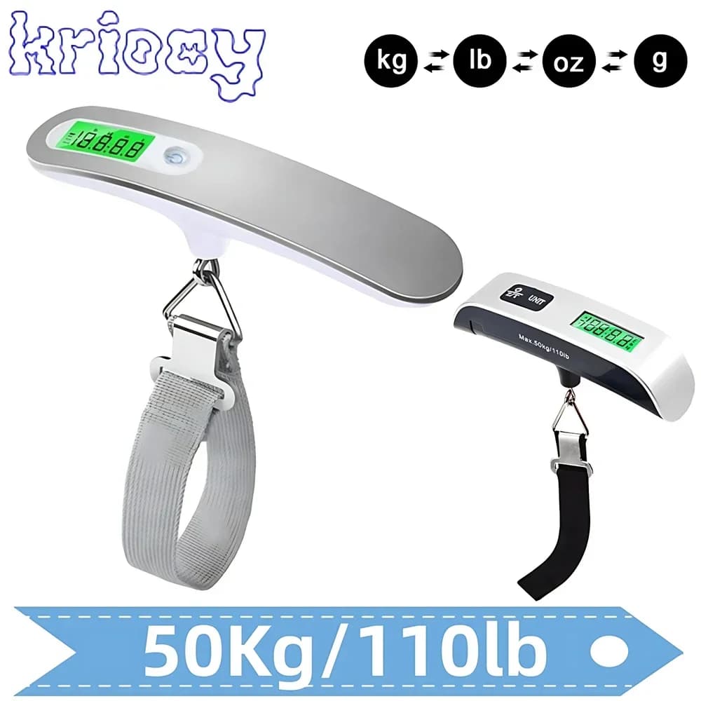 Bilancia digitale portatile per appendere bagagli Display LCD da 50 kg/110 libbre Bilancia elettronica Bilancia per borsa da viaggio per valigia