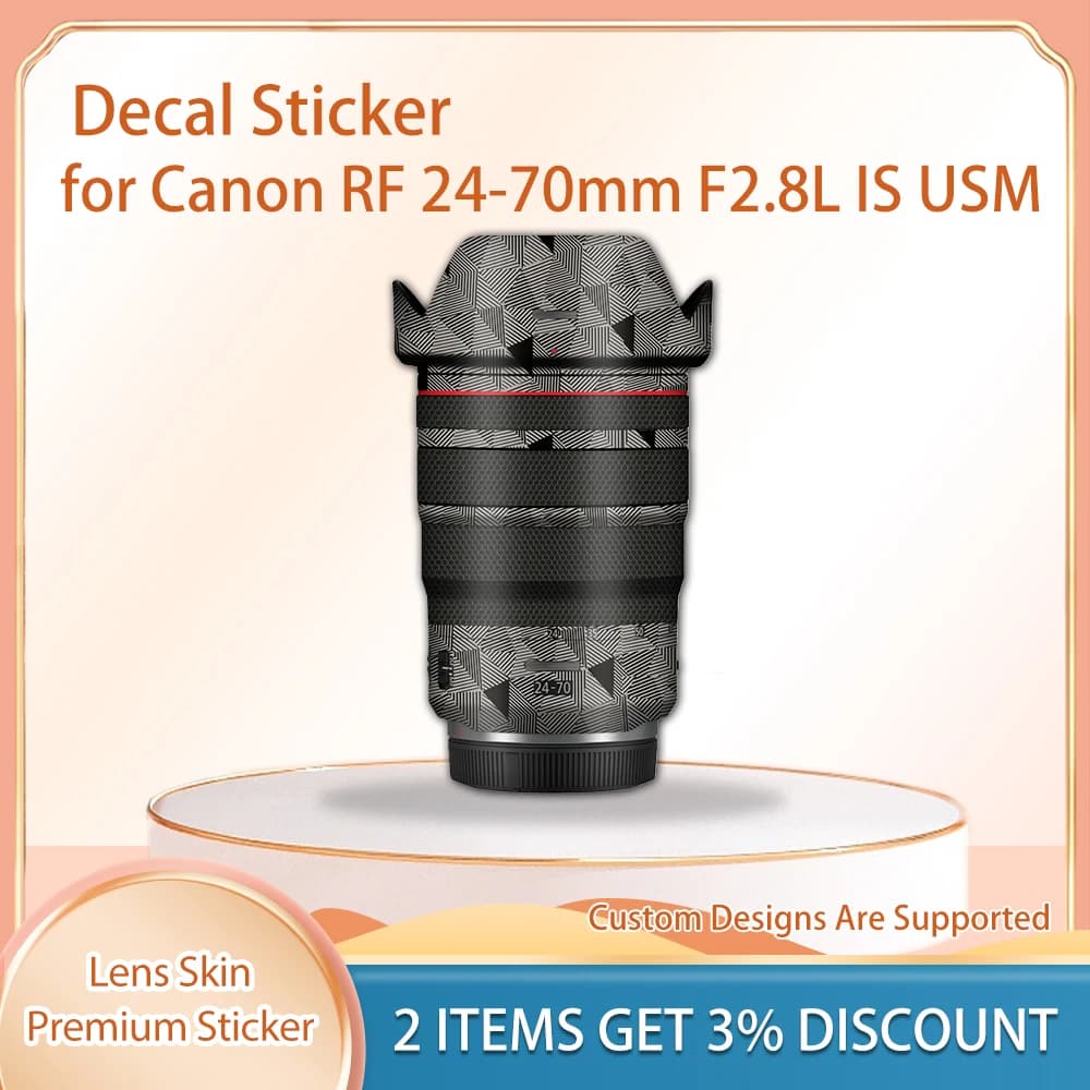 RF24-70mmF2.8 Skin Wrap Covered 2470 Decal Skin Pellicola protettiva Pellicola di copertura per Canon RF24-70mm F2.8L IS USM Lens Skin Decal
