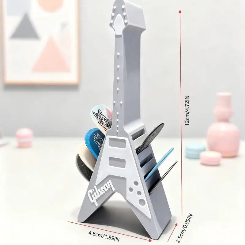 1 pz porta plettro per chitarra portatile stampato in 3D impermeabile antipolvere plettri per chitarra organizer per riporre e visualizzare regali