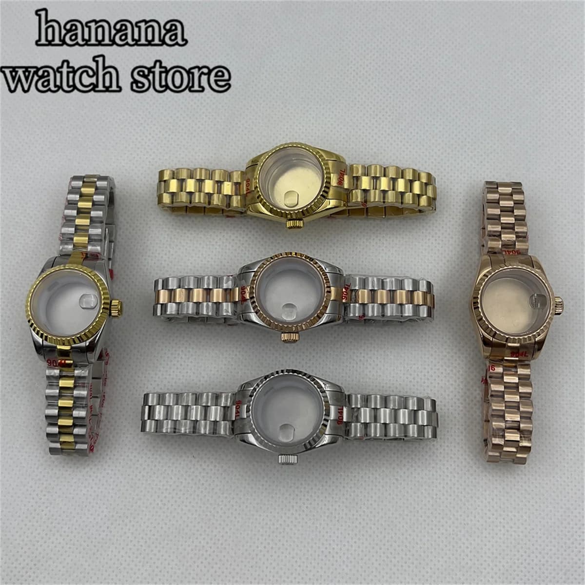 NH05 26mm women's diving silver gold rose gold case Sapphire glass suitable for NH05 NH06 movement stainless steel bracelet