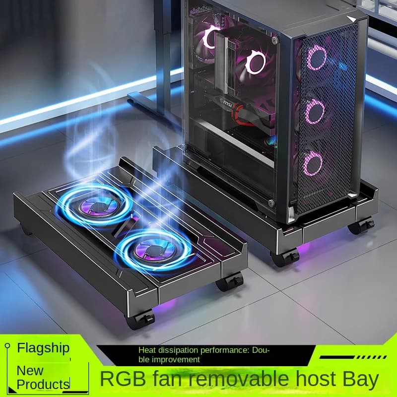 Supporto CPU per computer regolabile BEISHI con ventola di raffreddamento RGB Dissipazione del calore Dissipazione del calore Supporto per torre per PC mobile per giocatori