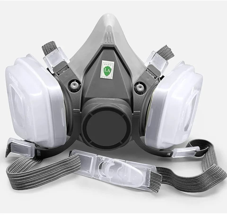 6200 Maschera antipolvere Mezza faccia con adattatore 503/603 Filtri 5N11 Set di occhiali per lavori industriali Polvere Vernice Spray Decorazione Rettifica