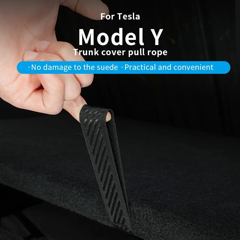 Corda di Trazione per Coperchio Bagagliaio e Copertura Interna Vano di Carico Posteriore per Tesla Model Y - Parti di Modifica, Cordino per Bagagliaio