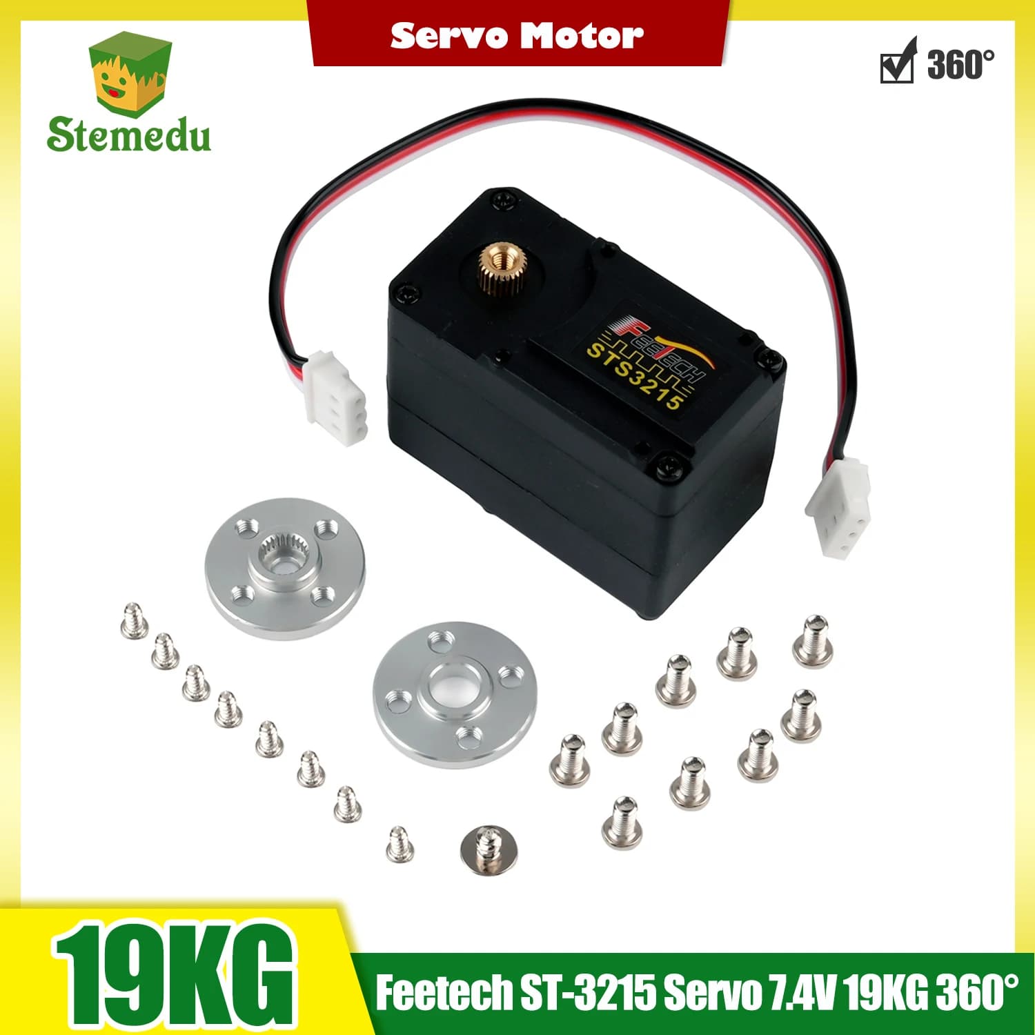 Servo braccio AI a basso costo 1/2/4 pezzi 7,4 V 19 kg STS3215 360 ° Encoder magnetico per robot nano biped Crypto Clamp Robotics Capital