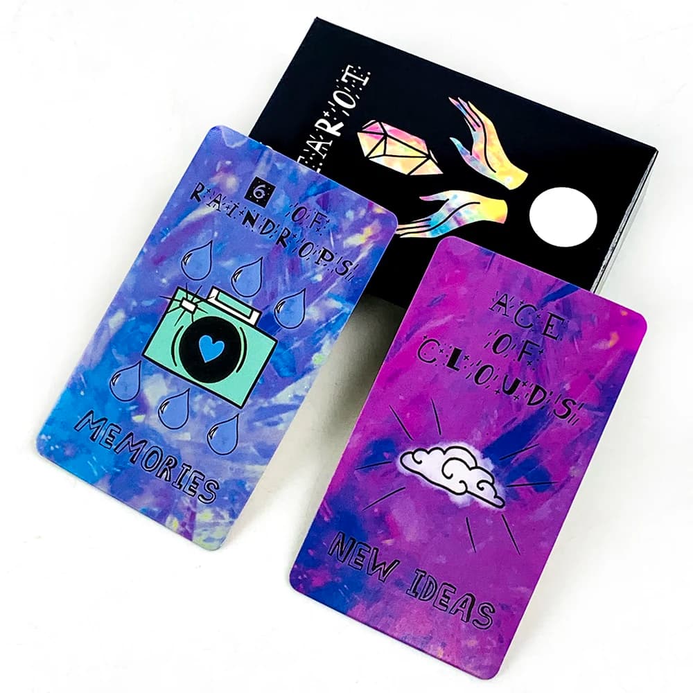 Nuove carte dei tarocchi A 78 Oracle Deck Versione inglese Gioco da tavolo per divinazione del destino, Giochi di festa Gioco di carte per riunioni di famiglia