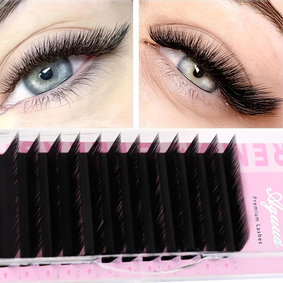Aguud Morbido Naturale Nero Opaco Ciglia Finte 0.07 L M Curl 8-15mm Mix Coreano PBT Ciglia Individuali Estensione Trucco Cillios