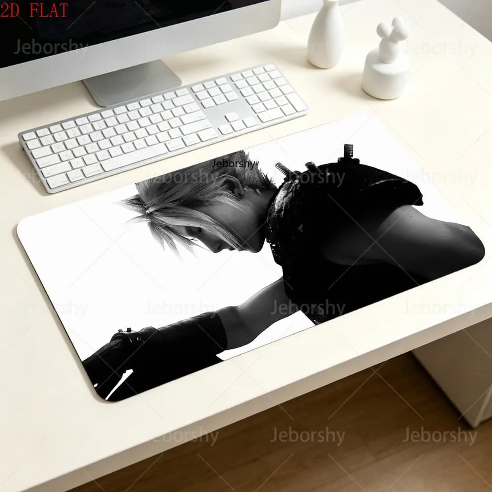 Final Fantasy VII Cloud Strife & Tifa Anime Large Gaming Mouse Pad, Non-Slip Desk Mat for PC Laptop Office