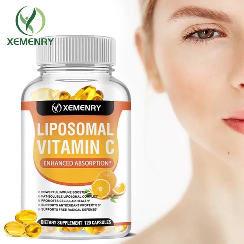 Liposomal vitamin C capsules-promotes collagen production, supports skin, immune health, powerful antioxidant