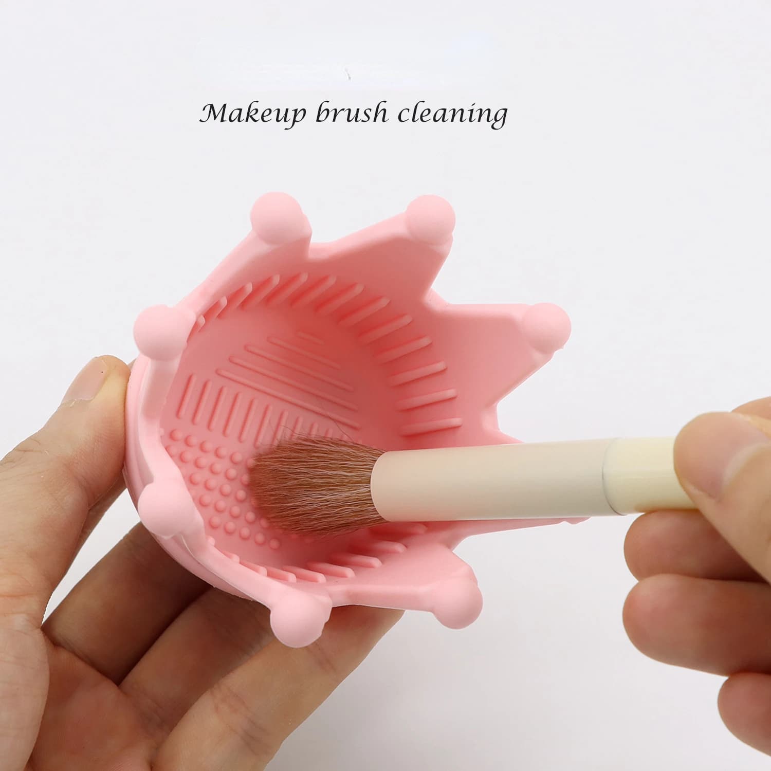 Crown Clean Drying Cup penne cosmetiche Pad Silicone Puff Storage Brush supporto per matita per sopracciglia ciotola per il lavaggio conservazione del soffio di polvere
