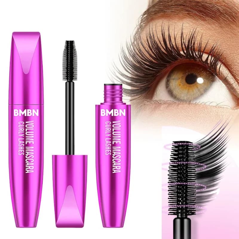 Mascara Nero Allungante Resistente al Sudore e all'Acqua, Mascara Volumizzante a Lunga Durata, Cosmetico per Ciglia Nere