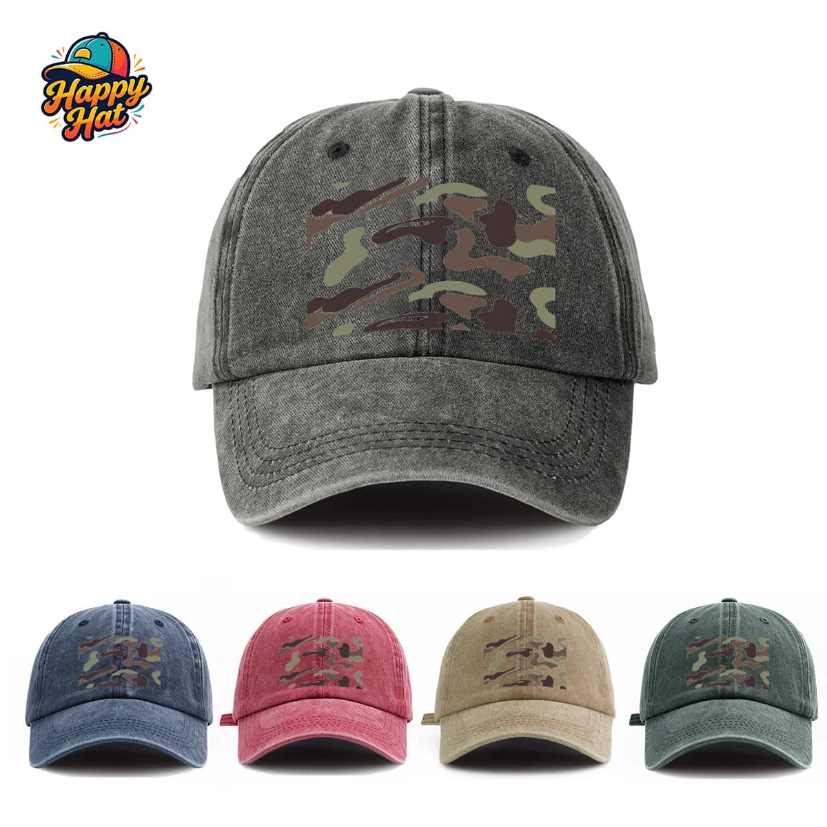 Cappellino da Baseball Casual da Donna con Stampa Mimetica, Cappello Stile Street per Sport Estivi, Spiaggia e Uso Quotidiano