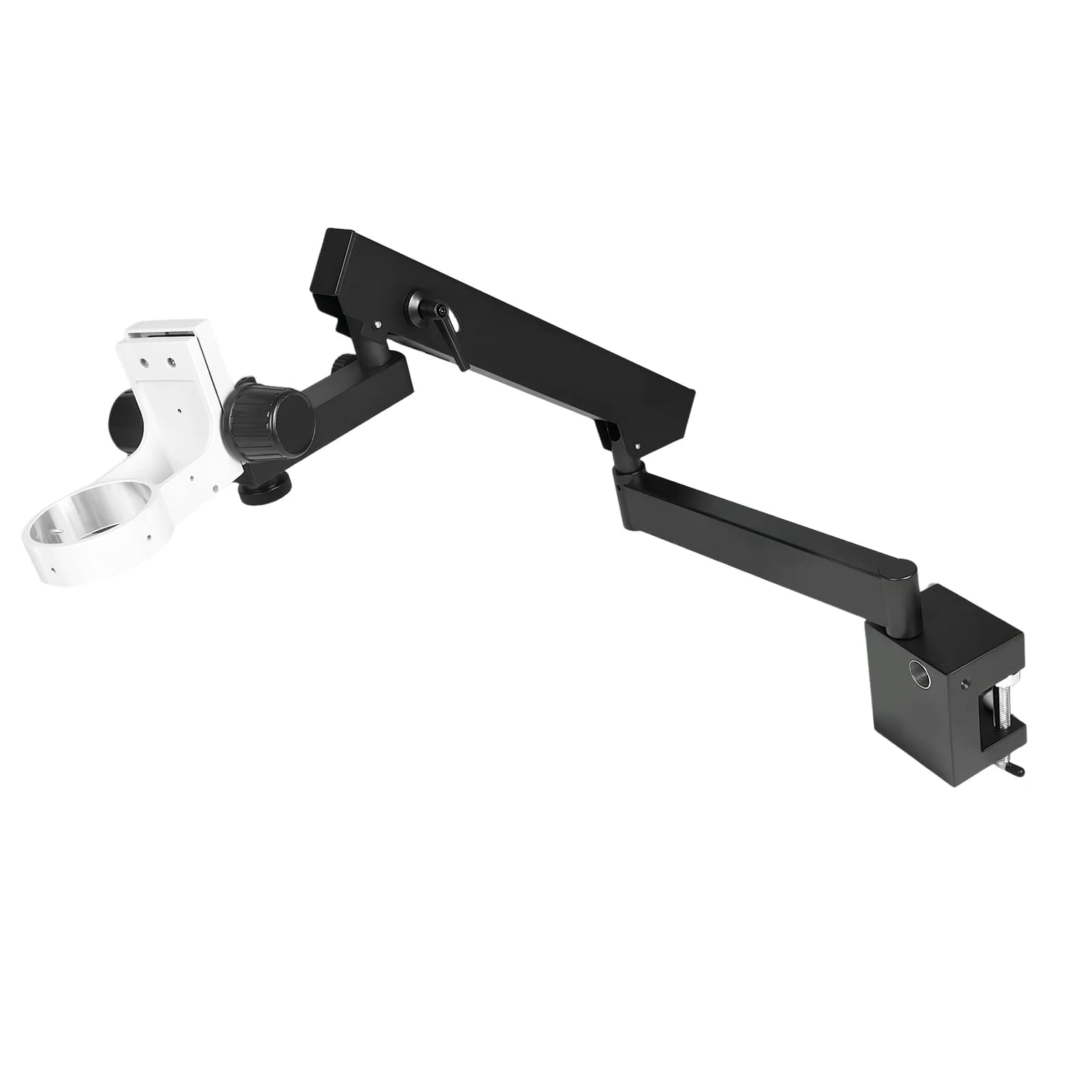 Supporto a Sbalzo con Morsetto da Tavolo, Braccio Articolato e Morsetto a Colonna Regolabile in Altezza per Microscopi Stereoscopici