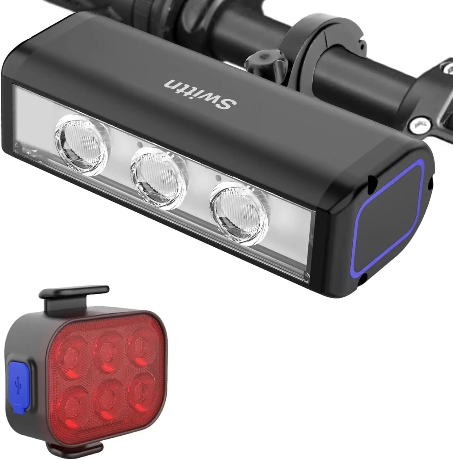 1500 Lumens Bike Lights, 10+ Hours Runtime, USB-C Rechargeable, 4+5 Modes, Easy Install for Night Riding