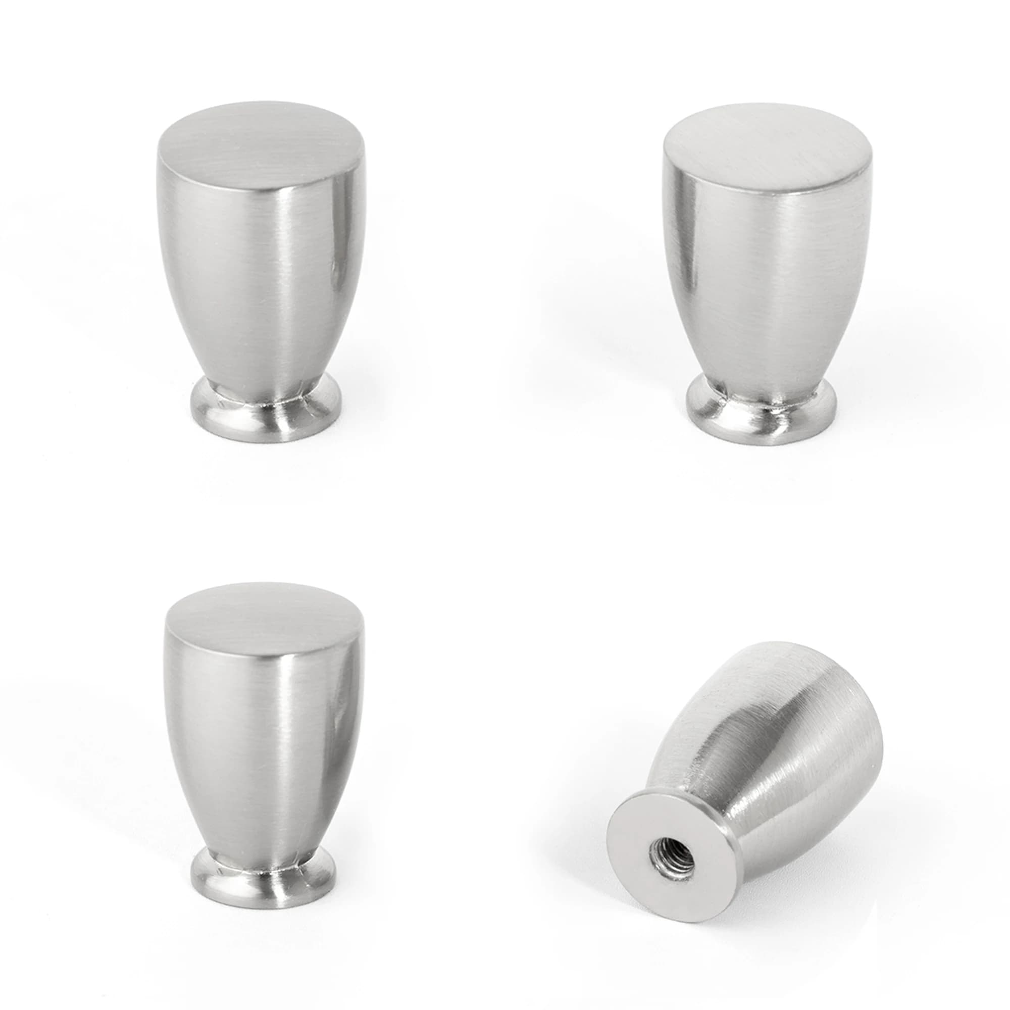 4 Pezzi Maniglie Moderne in Metallo Argentato per Mobili, Maniglia per Porta in Legno, Tirante in Metallo per Armadietto da Cucina, Credenza, Guardaroba, Cassetto, Armadio