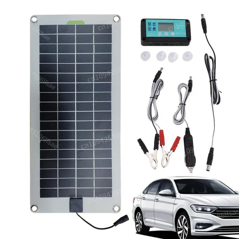 Caricatore di mantenimento del pannello solare 30W 12V Pannello solare impermeabile Caricabatteria per auto Manutentore Plug And Play Mantenimento del pannello solare