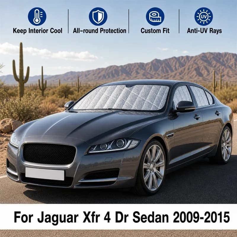 For Jaguar Xfr 4 Dr Sedan 2009-2015 Full Set Car Window Sunshades UV Block Privacy Heat Insulated Foldable Car Curtain