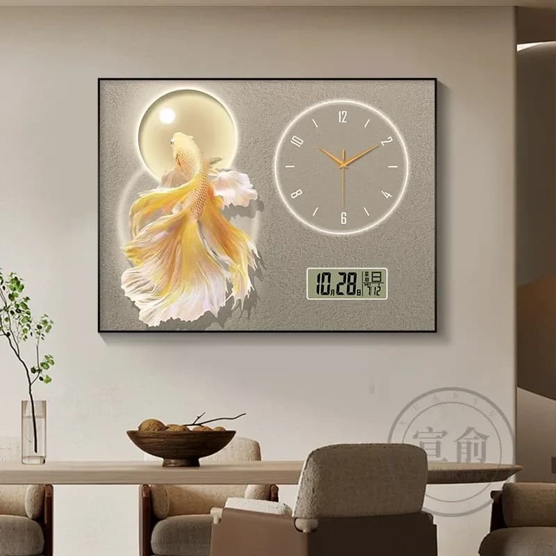 */* Orologio da parete per bagno con temperatura nordica Soggiorno Orologio da parete per bagno estetico Kawaii Art Orologio Da Parete Home Decoratio