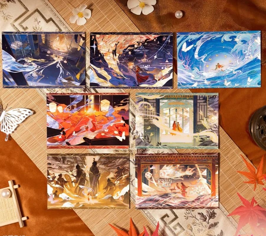 Tian Guan Ci Fu Heaven Official S Blessing Cosplay Anime Postcard Paper Mini Figures Theme Cartoon Stationery Birthday Gift