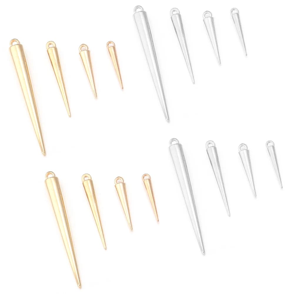 50-200 pz/lotto Ciondoli a cono in CCB, perline a rivetto in plastica per creazione gioielli fai da te, collane, bracciali, orecchini e accessori