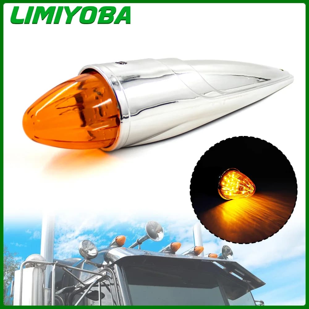 1pc 12V 24V 18LED copertura gialla luce gialla guscio elettrolitico tappetino per strisce luminose sul tetto adatto per camioncino e merci