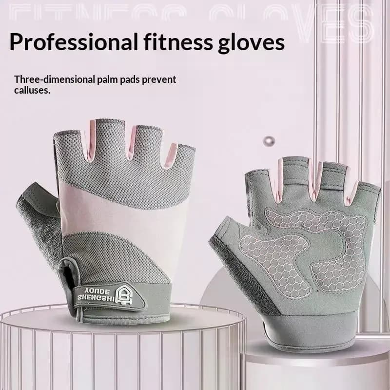 1Pair Gym Gloves Fitness Weight Lifting Body Building Training Sports Gloves Workout Half Finger Hand Protector For Men Women