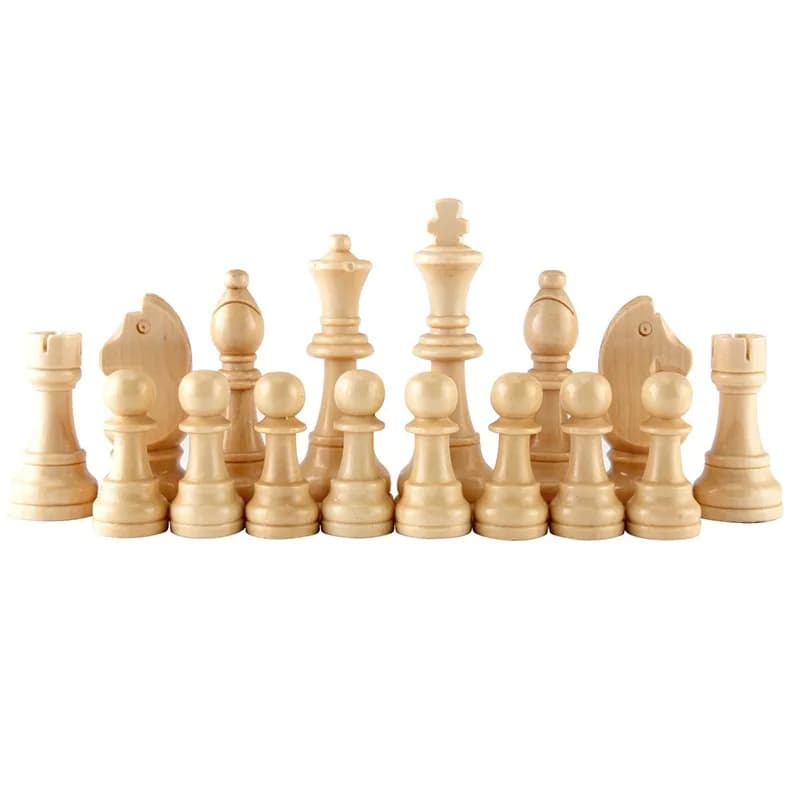 Set di Scacchi Internazionale con 32 Pezzi in Legno, Accessori per Intrattenimento, NUOVO