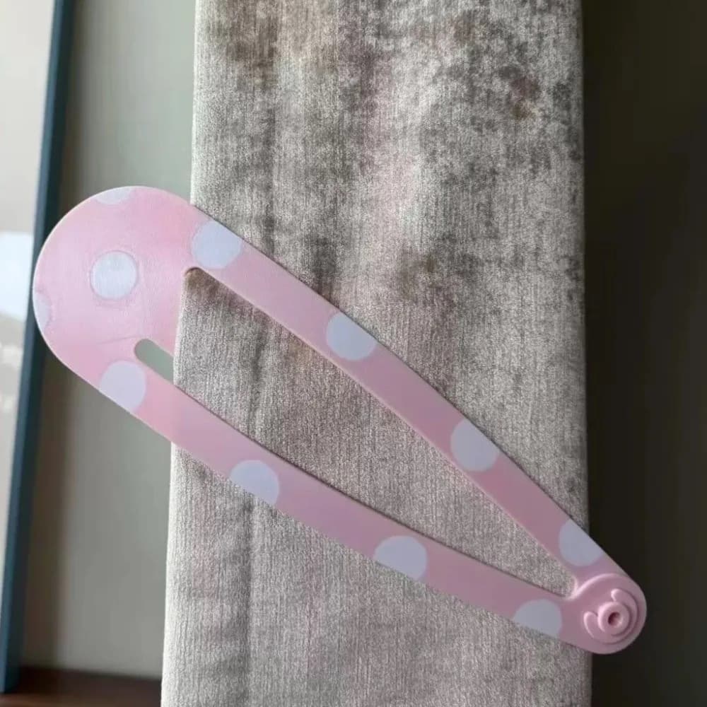 Divertenti fermagli per capelli extra-large con motivo a pois e fragole, fermaglio laterale creativo, stile Kawaii, fermaglio per tende stampato in 3D da donna