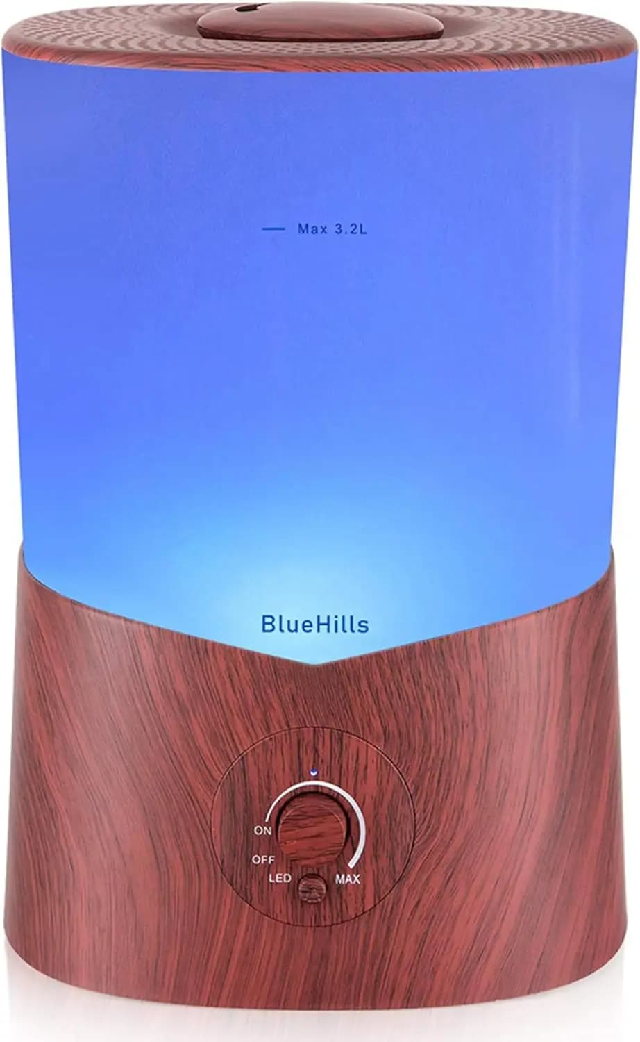 Diffusore di Oli Essenziali da 3000ml, Umidificatore Aromatico per Casa, Effetto Legno Scuro, 3L