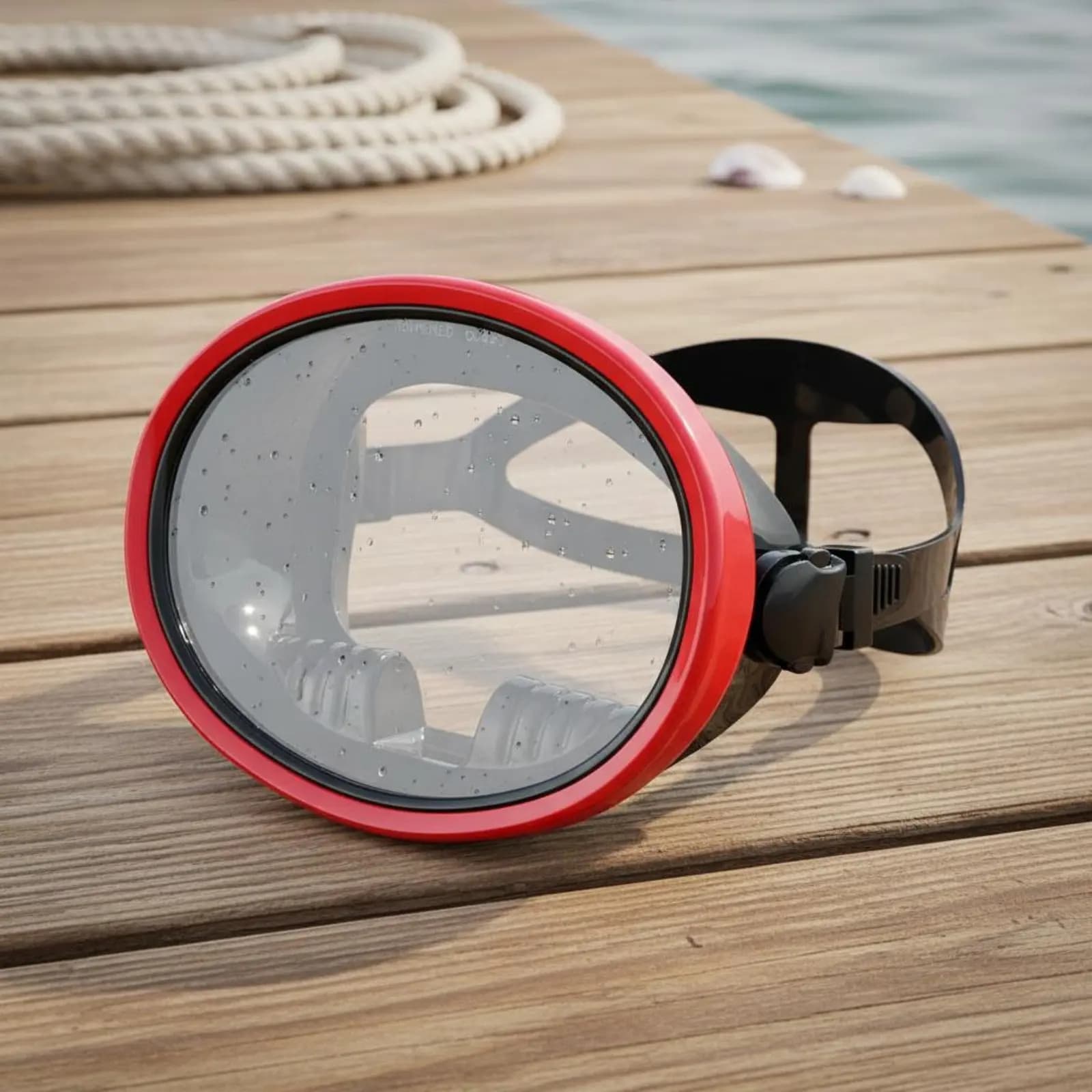 Freediving Scuba Scuba Eyelets with Large Mounting, Infrangible Sub Glasses with Adjustable Strap for Snorkeling