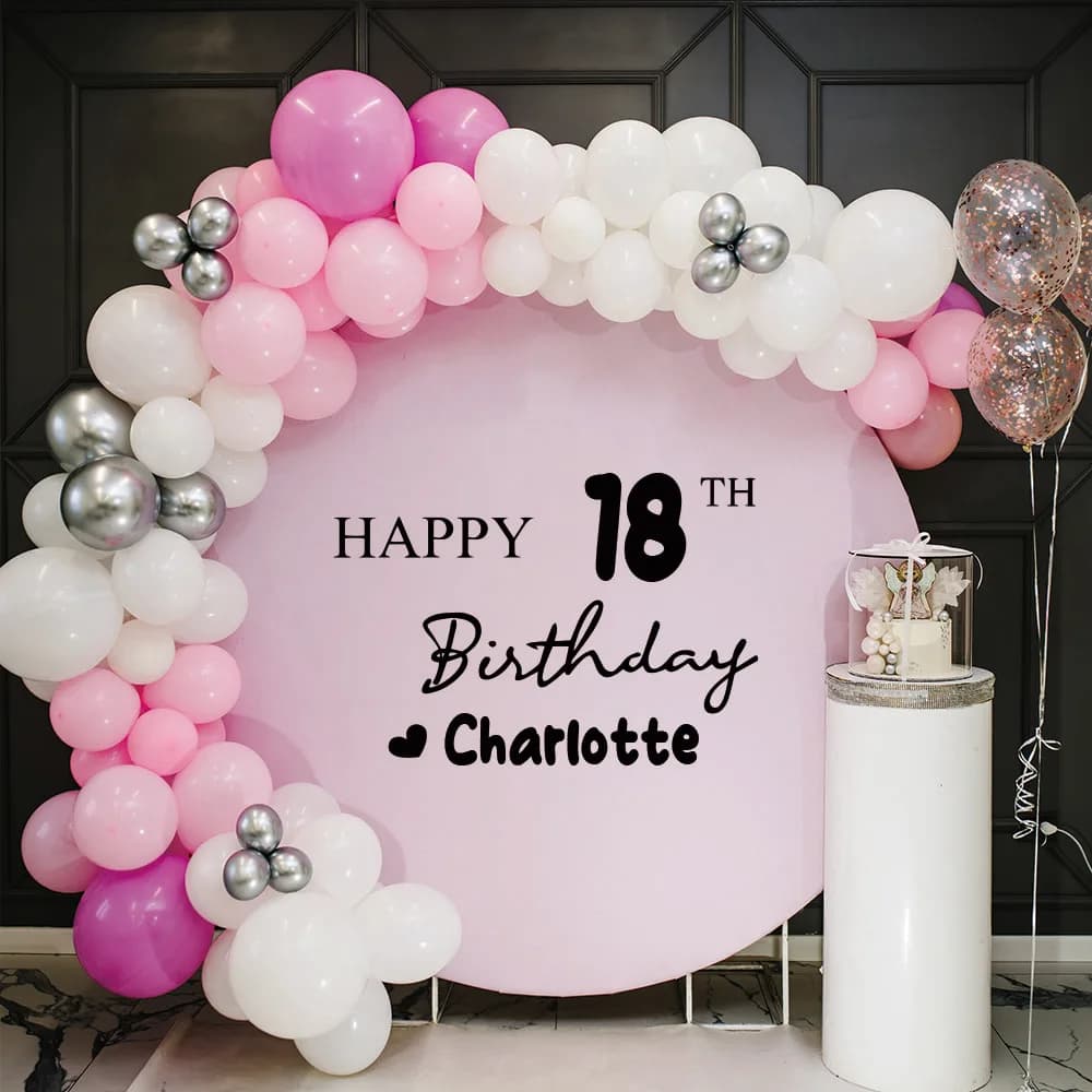 1PC Decalcomanie autoadesive personalizzate per l'anno del bambino per la decorazione della festa di compleanno Nome personalizzabile Adesivi rimovibili Vinile regalo per bambini