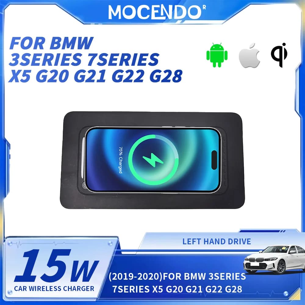 Per BMW Serie 3 G20 G28 Serie 4, Caricatore Wireless per Telefono con Scheda NFC, Ricarica Rapida, Accessorio per Modelli LHD 2020 2021