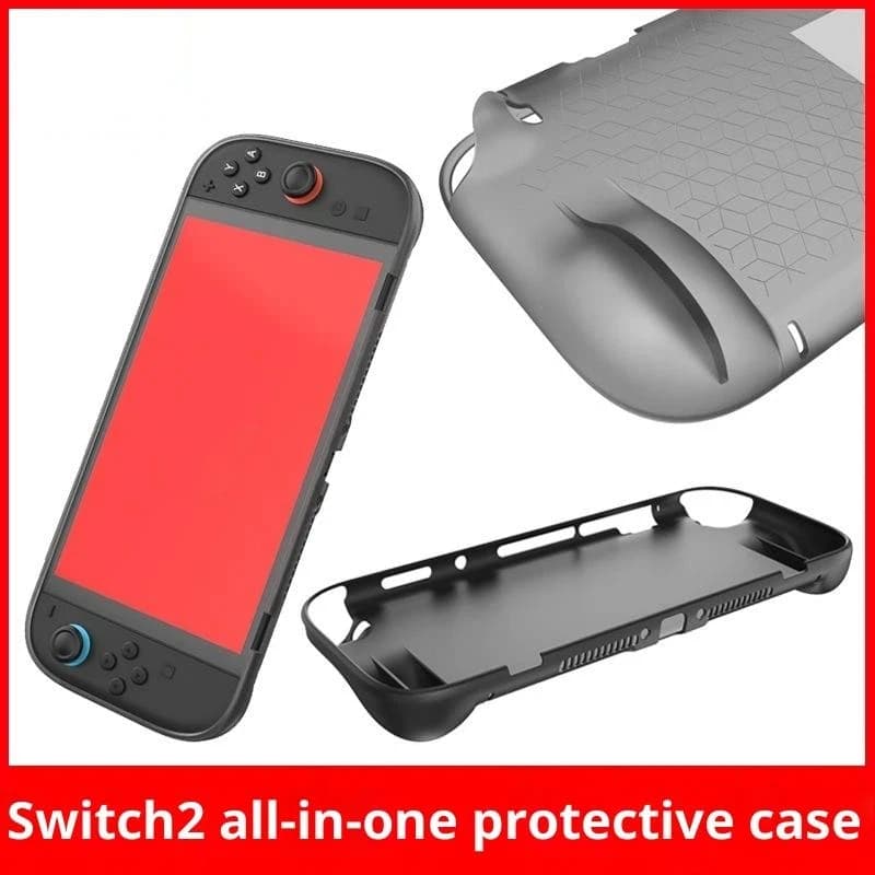 Custodia ergonomica in TPU per Switch 2, copertura antiscivolo e ammortizzante per console di gioco NS2, Joy-Con, protezione completa del corpo
