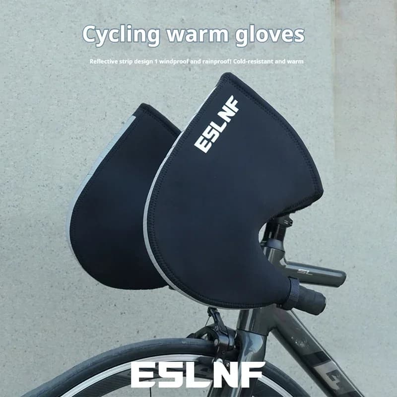 ESLNF Guanti invernali da bici da strada MTB Guanti da ciclismo caldi antivento Guanti da manubrio freddi Attrezzatura scaldavivande