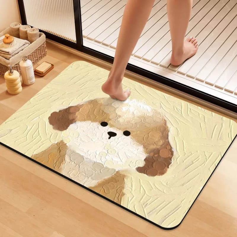 Bathroom non-slip mat, diatom mud foot mat, bathroom door floor mat, bathroom absorbent foot mat, quick-drying carpet
