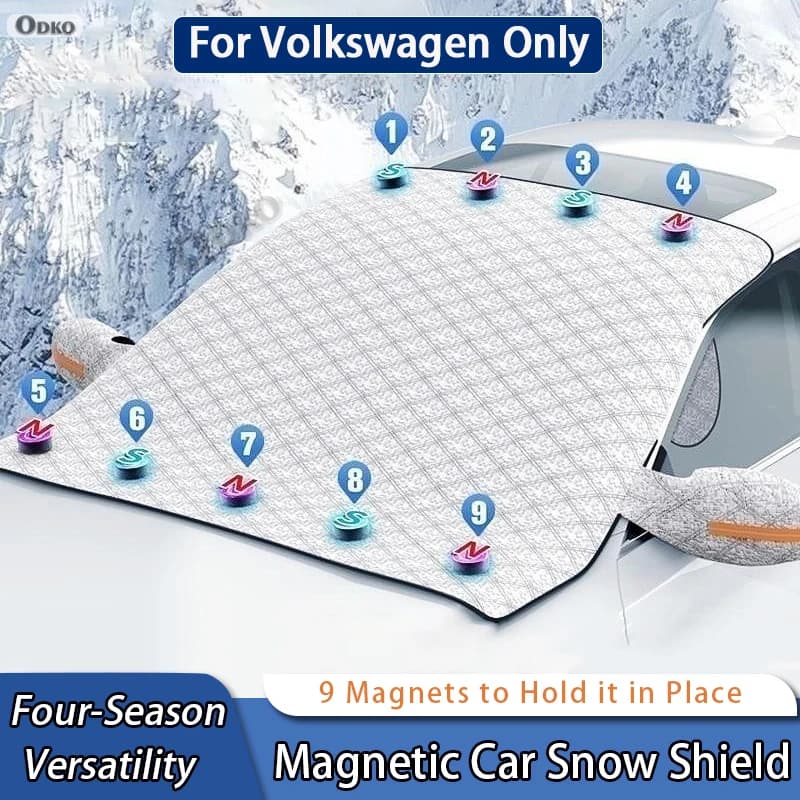 Per VW Volkswagen CC Arteon Golf Phaeton Jetta Passat Variant, Copertura Magnetica Antineve e Parasole per Parabrezza Anteriore Auto