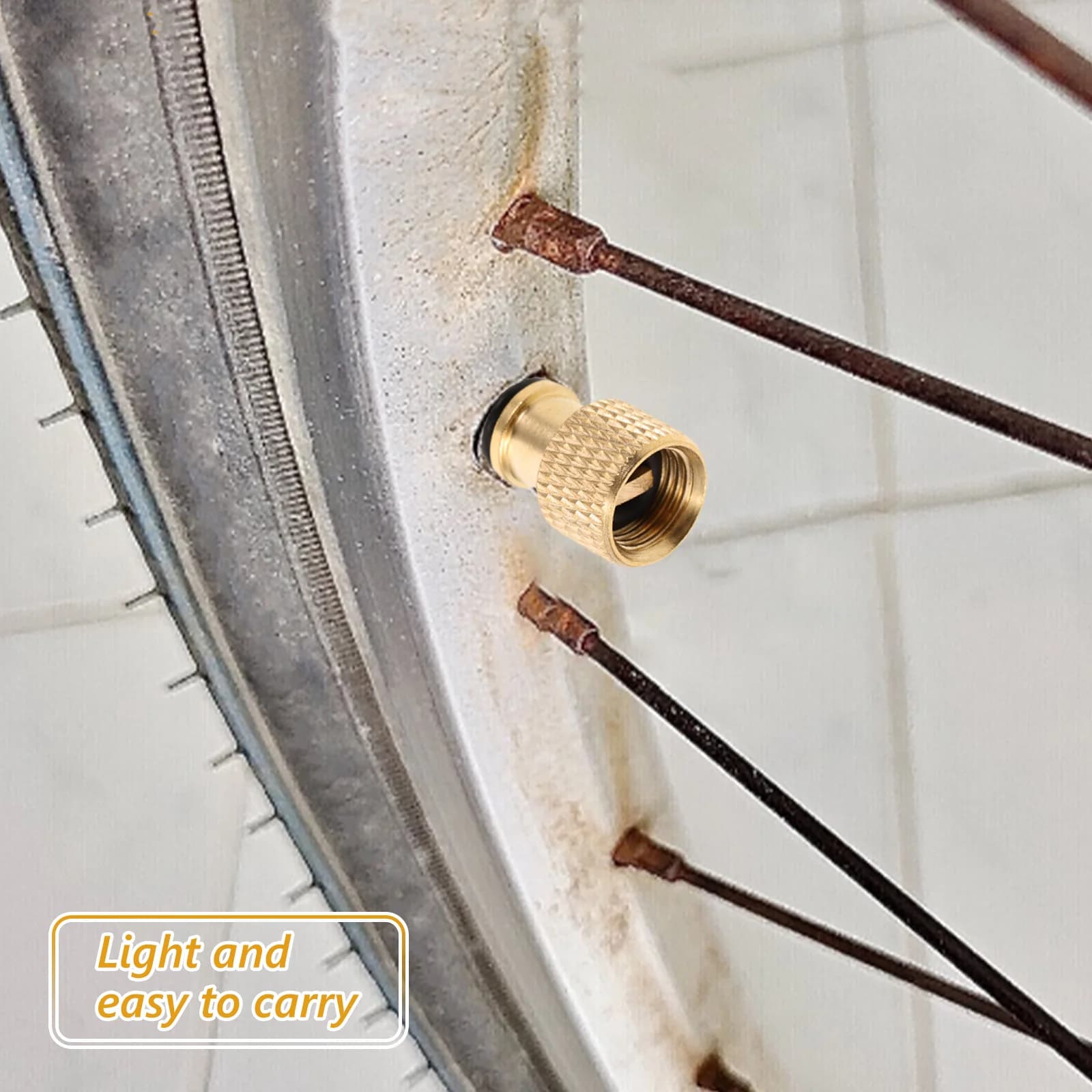 Adattatore per Pompa Bici in Rame 3 Pezzi, Conversione da Presta a Valvola, Adattatore Versatile per Valvole Bici da Strada, Montagna e Ibride