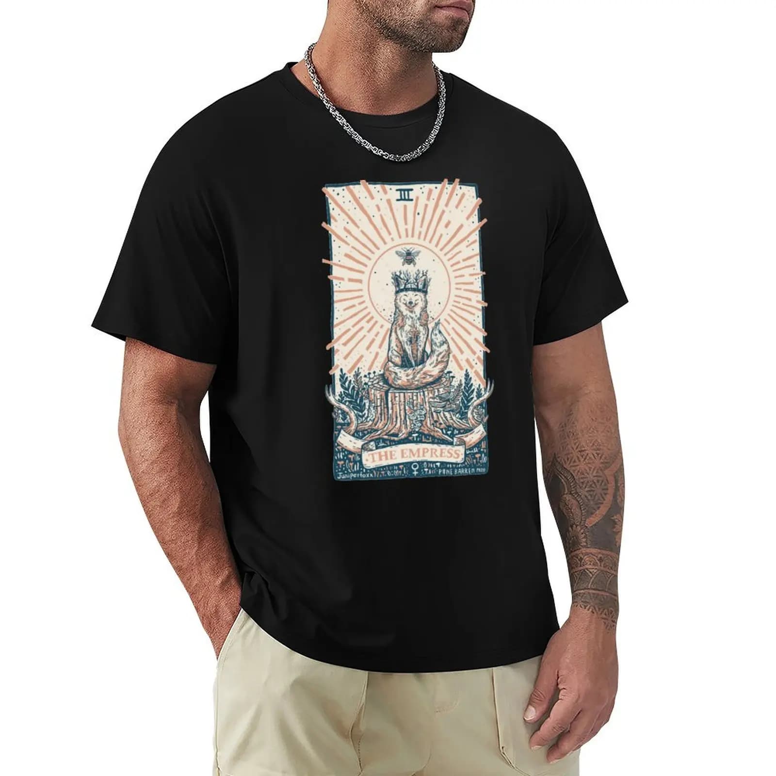 T-shirt Empress Tarot Card, t-shirt sportiva traspirante da uomo