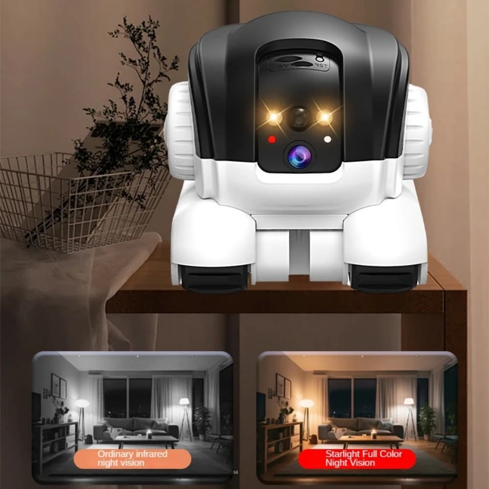 Telecamera 1080P Tracciamento animali domestici Telecamera WIFI Protezione di sicurezza domestica Sorveglianza APP mobile Telecomando Baby Pet Monitor Robot