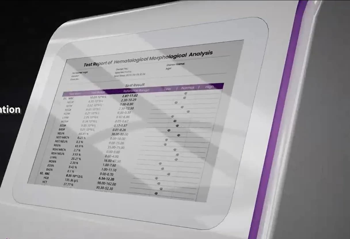 Analizzatore di Urina e Feci DX-A1 All-in-One per Diagnostica Veterinaria con Conteggio Cellulare e Monitoraggio dell'Infiammazione CRP