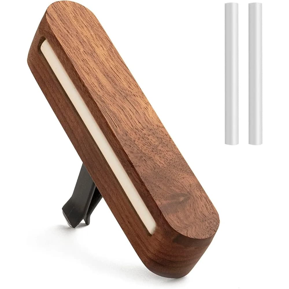 Profumo per deodorante per auto, clip per fragranze in legno di noce, accessori creativi, clip per diffusore di ventilazione per interni auto con olio essenziale
