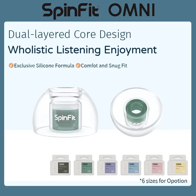 SpinFit Omni for True Wireless Earbuds Patented Silicone Earphones for Sony/Beats replacement WF1000XM5 earphones
