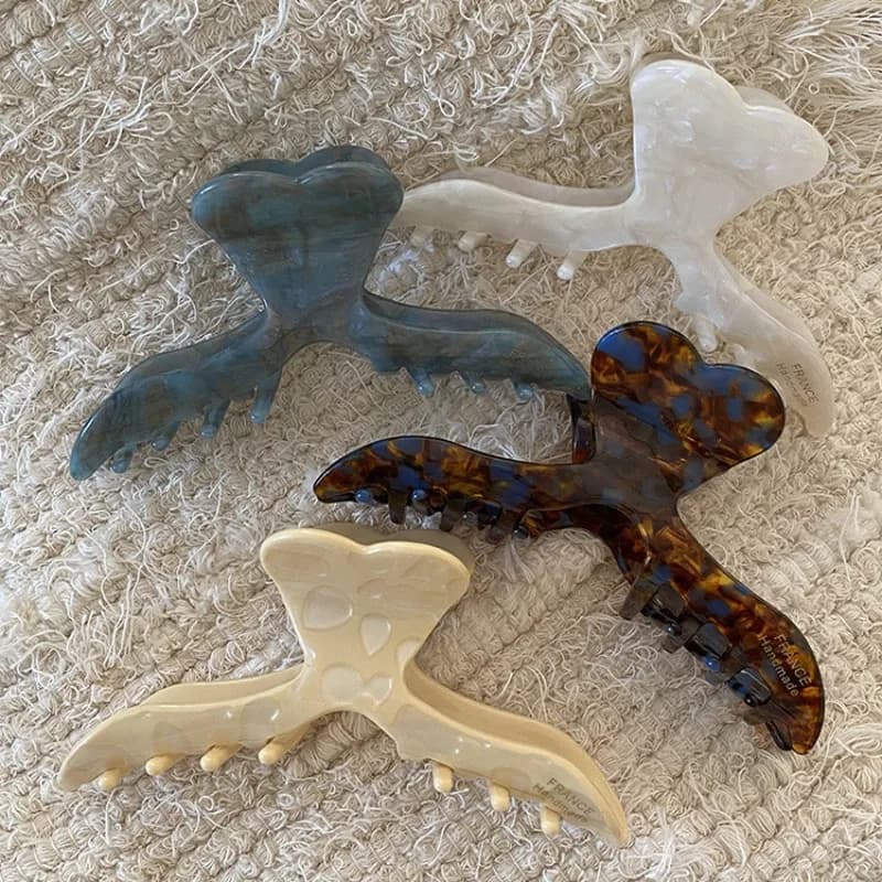 Clip per afferrare l'amore con fiocco in acetato francese Donna 2025 Nuovo design Donna Ragazza Advanced Sense Disco Fermaglio per capelli tipo coda di pesce